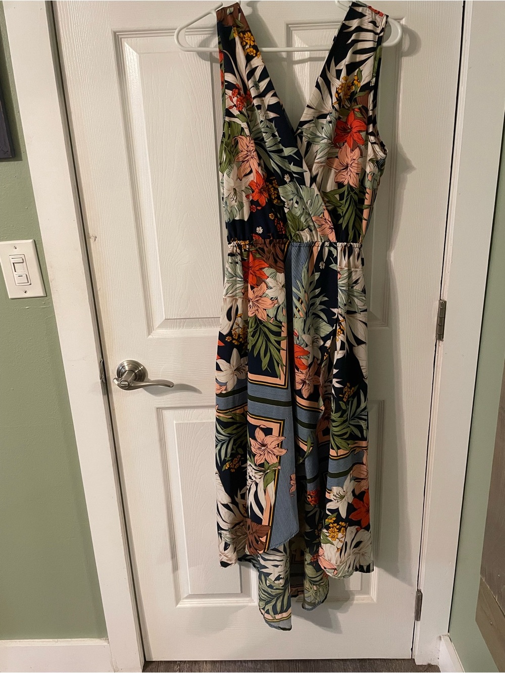 AX Paris Navy Tropical Floral Maxi Dress